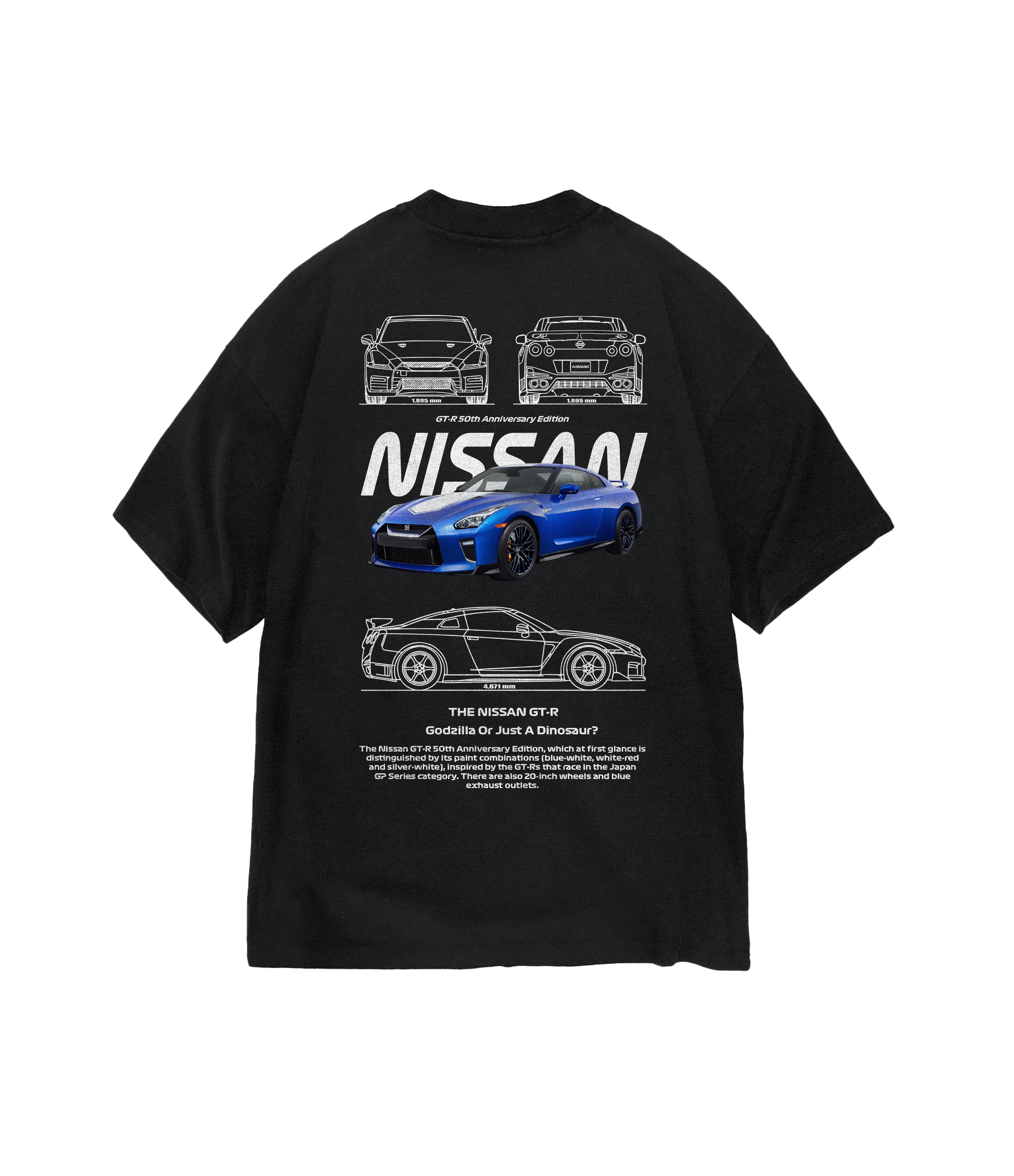 Nissan Gtr 50th - camiseta algodon