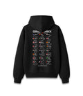 Hoodie F1 2026 estampado calendario temporada Fórmula 1
