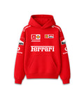 Hoodie Ferrari Classic buzo rojo con logo Ferrari