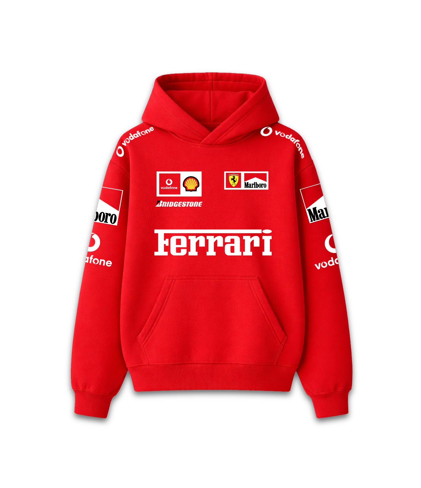 Hoodie Ferrari Classic buzo rojo con logo Ferrari