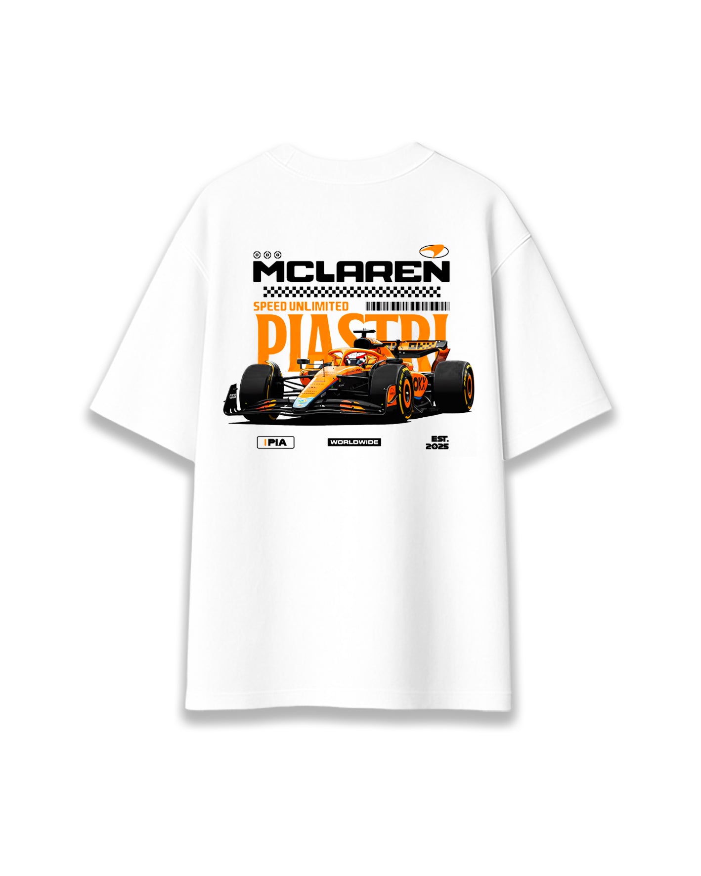 Camiseta Formula 1 MCL Piastri – Algodón Premium Streetwear