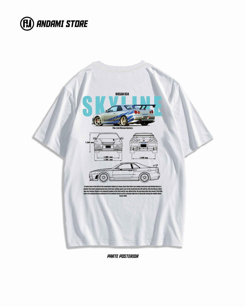 Nissan Skyline r34 - Camiseta